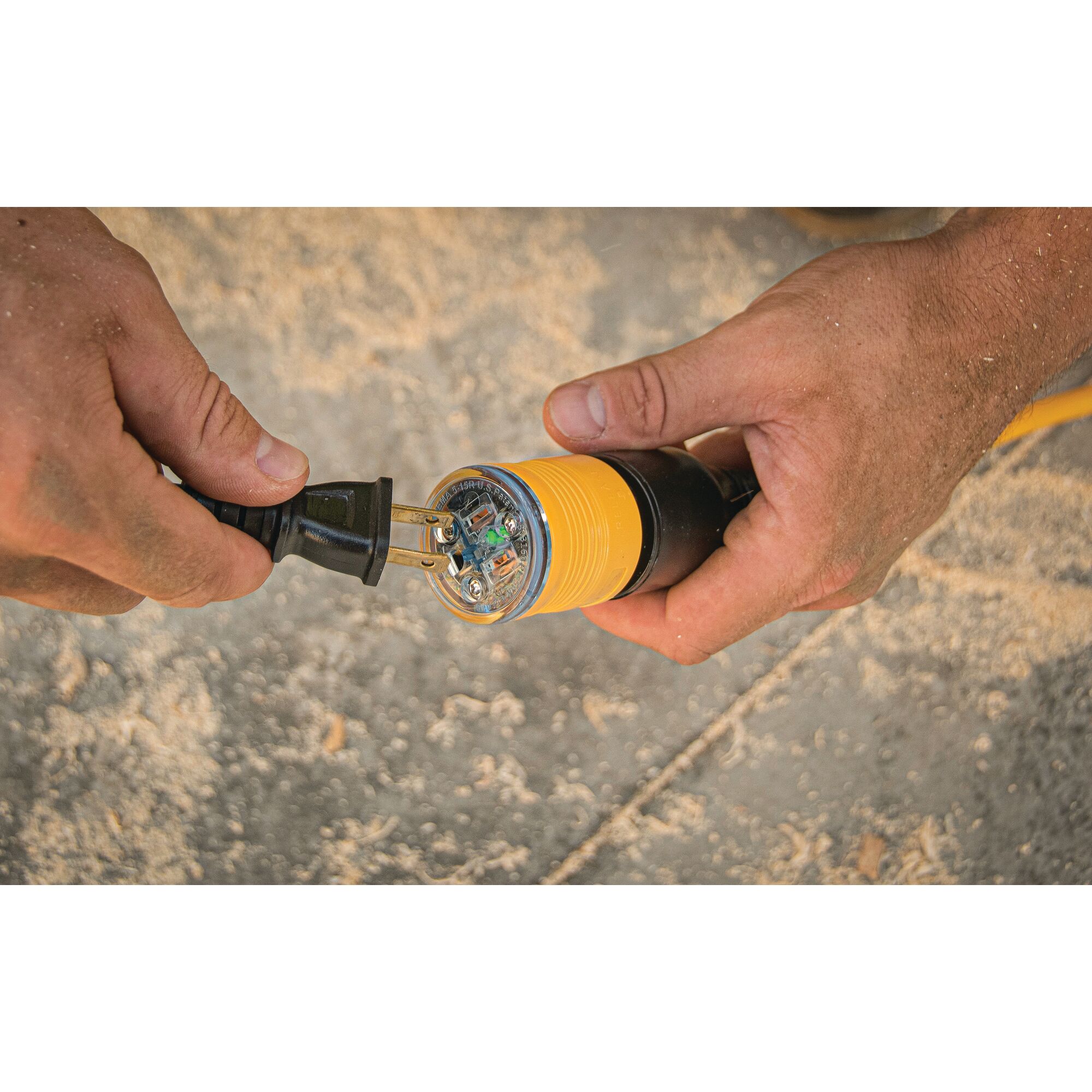 50 ft. 12/3 Lighted Locking CGM Extension Cord | DEWALT