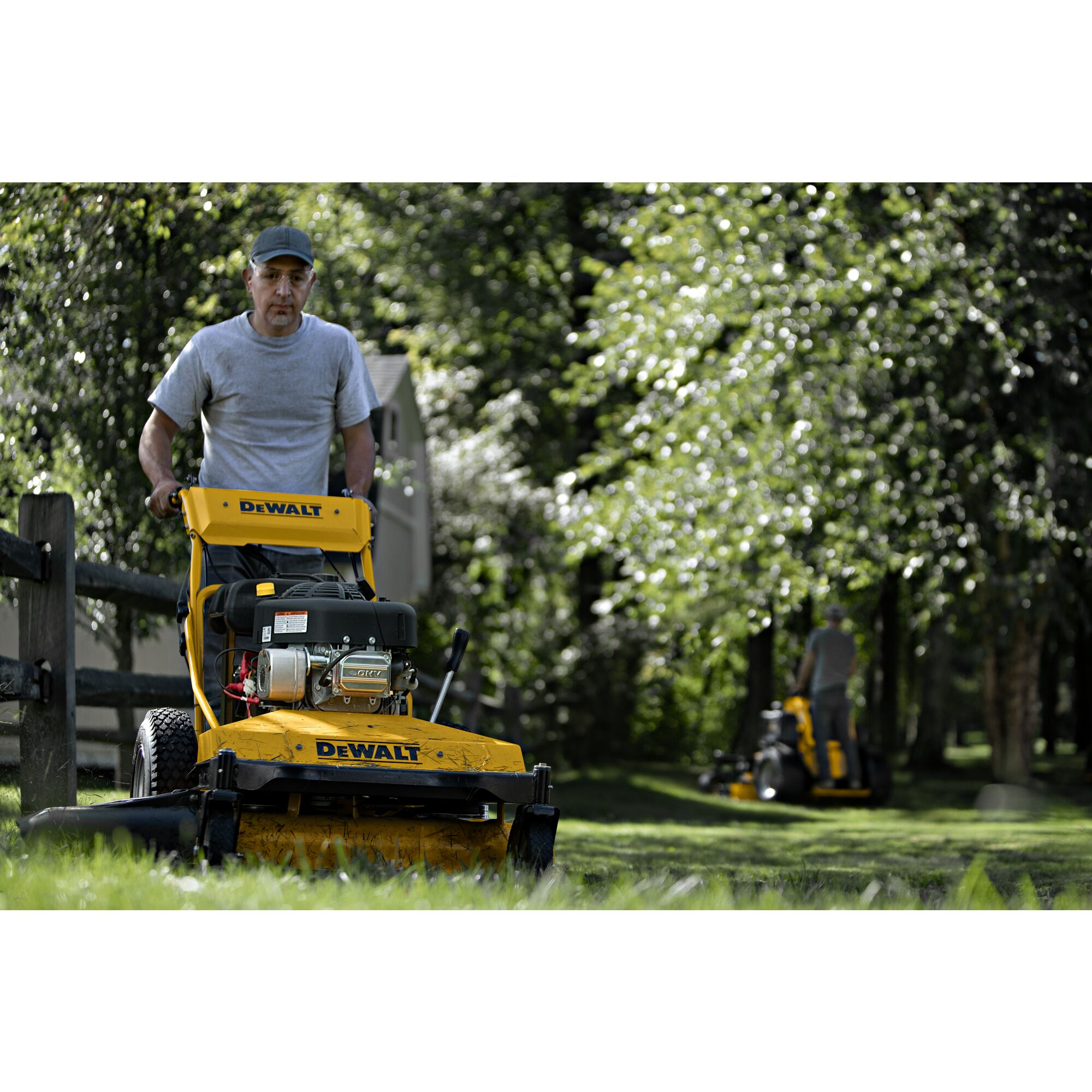 Wide area walk online behind mower