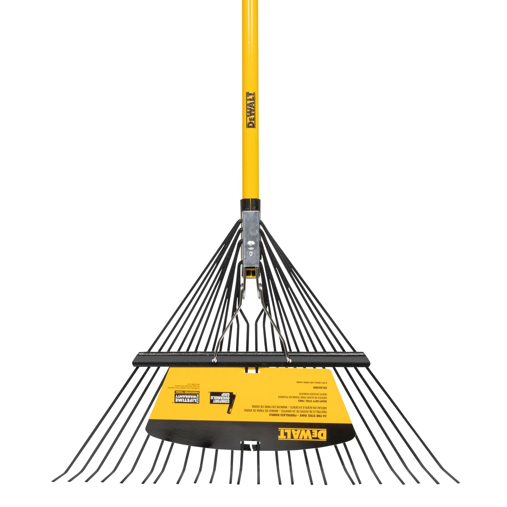 46 in Fiberglass Handle 24 Tine Leaf Rake DEWALT