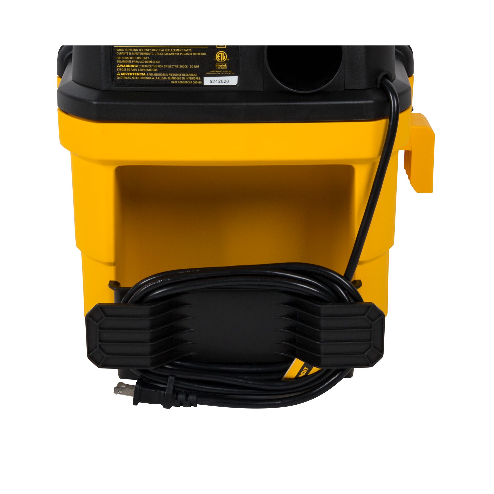 Wall Mounted Wet Dry Vacuum with Wireless On Off Control 6 gal