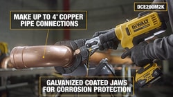 Video Product feature video for the DEWALT standard press tool kit as a part of the mechanical trade solution campaign